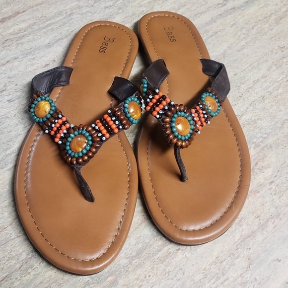 Bass thong sandals with beads - Picture 1 of 6